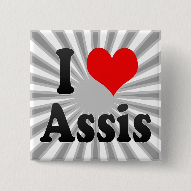I Liebe Assis, Brasilien Button (Vorderseite)