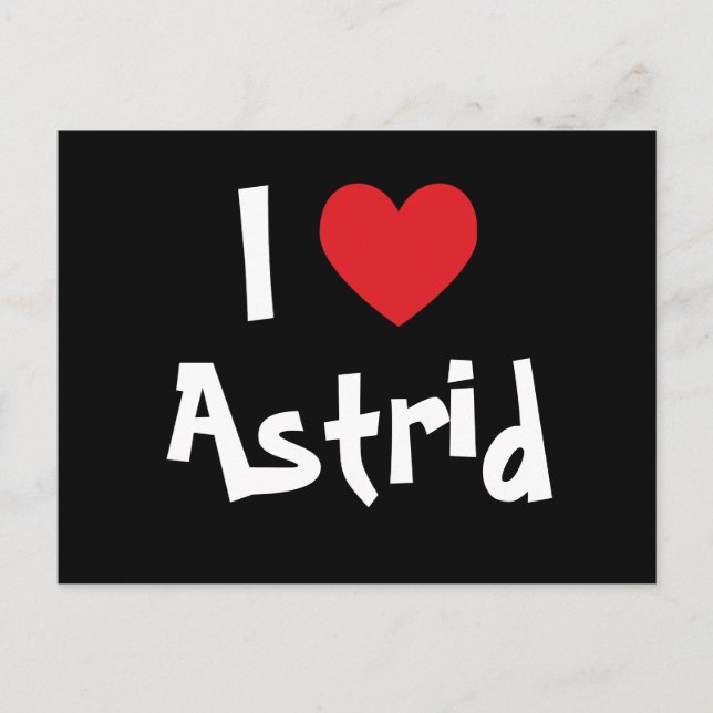I Liebe Astrid Postkarte (Vorderseite)