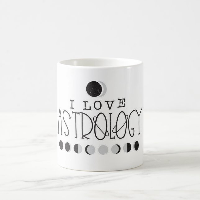 I Liebe Astrologie Sun & Moon Phasen Kaffeetasse (Mittel)