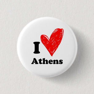 I Liebe Athen Button