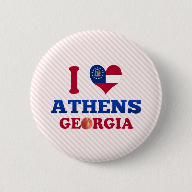 I Liebe Athen, Georgia Button (Vorderseite)