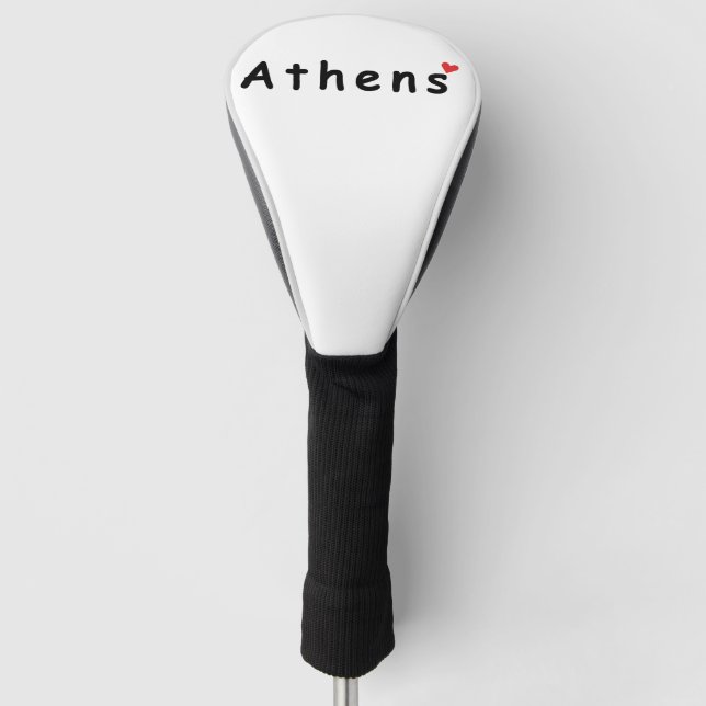 I Liebe Athen Griechenland Golf Headcover (Vorderseite)