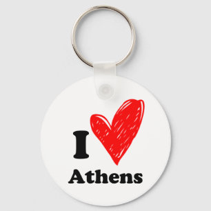 I Liebe Athen Schlüsselanhänger