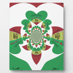 I Liebe Äthiopia Kaleidoscope - Heartfelt Rasta Ar Fotoplatte