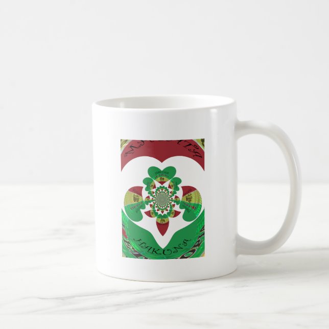 I Liebe Äthiopia Kaleidoscope - Heartfelt Rasta Ar Kaffeetasse (Rechts)