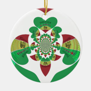 I Liebe Äthiopia Kaleidoscope - Heartfelt Rasta Ar Keramikornament