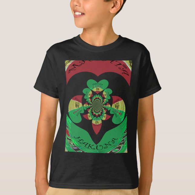 I Liebe Äthiopia Kaleidoscope - Heartfelt Rasta Ar T-Shirt (Vorderseite)