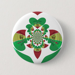I Liebe Äthiopien - Heartfelt Rasta Art Button