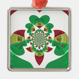 I Liebe Äthiopien Liebliche Herzklopfen Silbernes Ornament