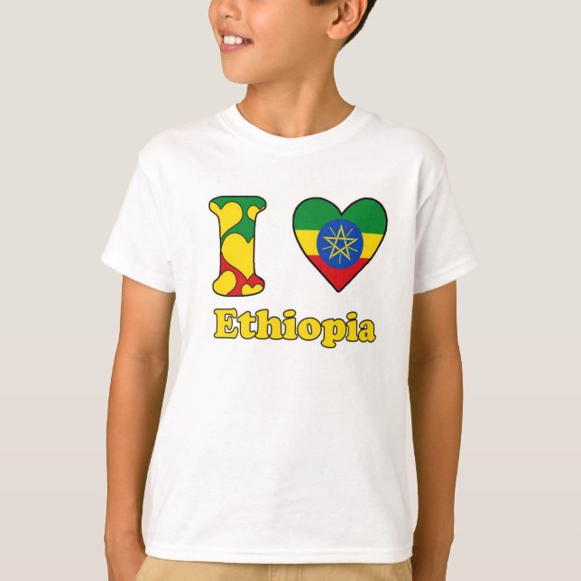 I Liebe Äthiopien T-Shirt (Vorderseite)