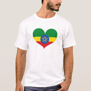 I Liebe Äthiopische Flagge T-Shirt