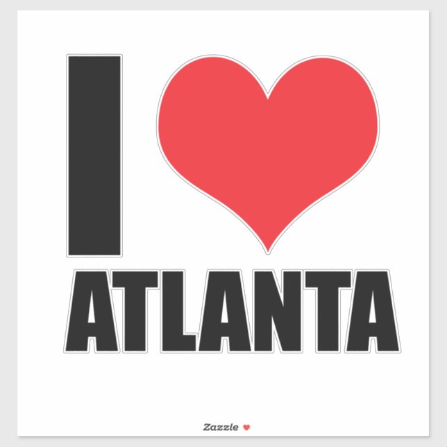 I Liebe Atlanta Aufkleber (Blatt)
