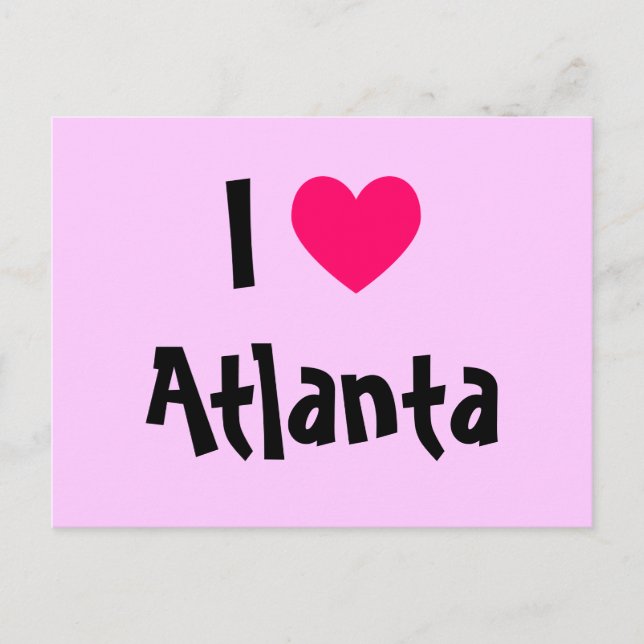 I Liebe Atlanta Postkarte (Vorderseite)