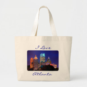I Liebe Atlanta Skyline Leinwand Tasche