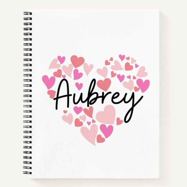 I Liebe Aubrey Notizbuch (Vorderseite)