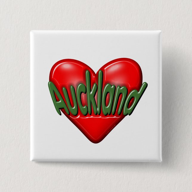 I Liebe Auckland Button (Vorderseite)
