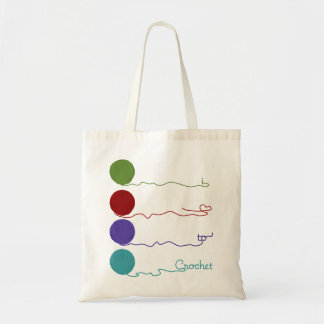 I Liebe auf Crochet Bag Tragetasche