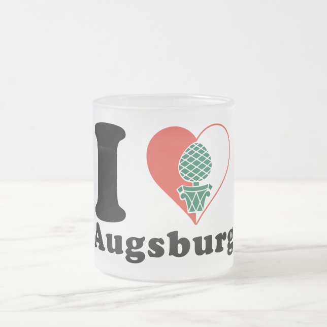 I Liebe Augsburg Mattglastasse (Mittel)