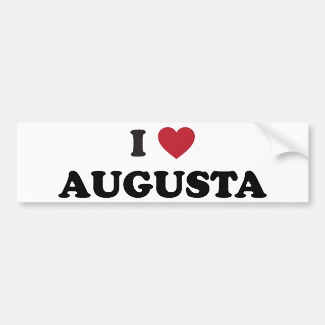 I Liebe Augusta Georgia Autoaufkleber (Vorne)