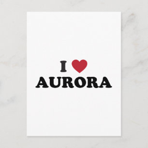 I Liebe Aurora Illinois Postkarte