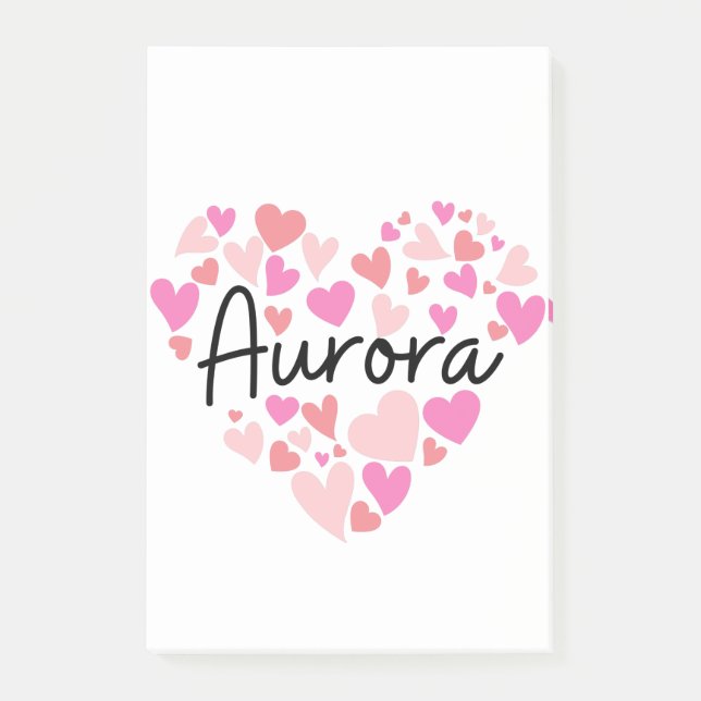 I Liebe Aurora Post-it Klebezettel (Vorderseite)