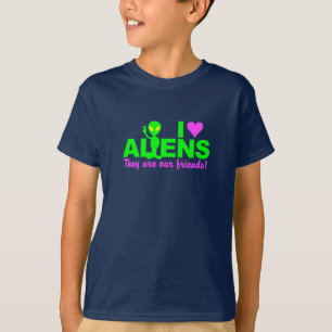 I Liebe Außerirdischen Shirt - wählen Sie Stil & F