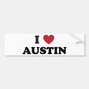 I Liebe Austin Autoaufkleber