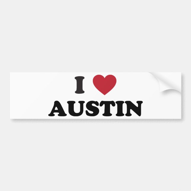 I Liebe Austin Autoaufkleber (Vorne)