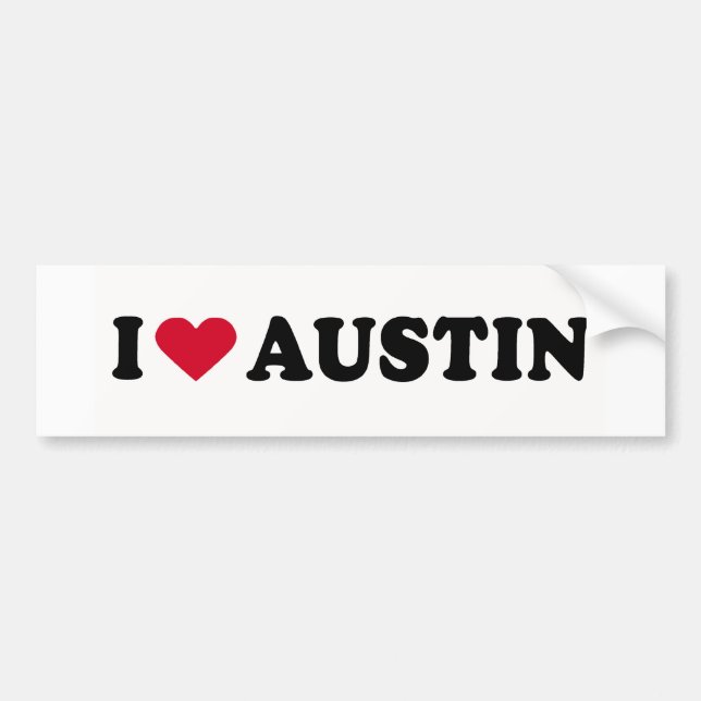 I LIEBE AUSTIN AUTOAUFKLEBER (Vorne)