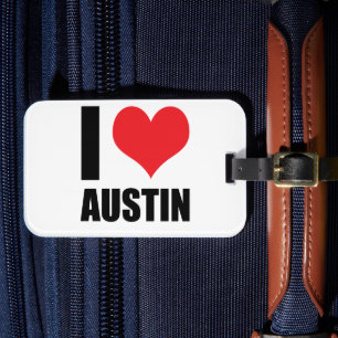 I Liebe Austin Gepäckanhänger
