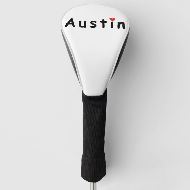 I Liebe Austin Golf Headcover (Vorderseite)