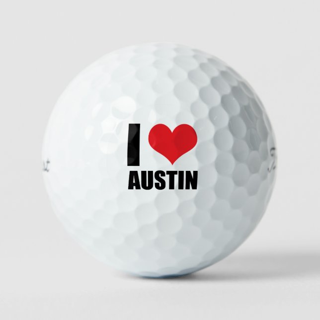 I Liebe Austin Golfball (Vorderseite)