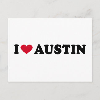 I LIEBE AUSTIN / ICH HERZ AUSTIN POSTKARTE