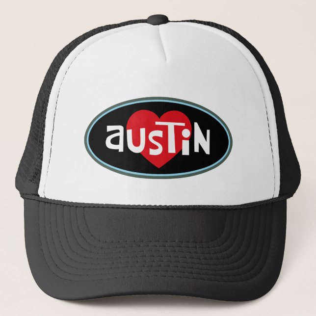 I Liebe Austin Truckerkappe (Vorderseite)