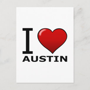 I LIEBE AUSTIN, TX - TEXAS POSTKARTE