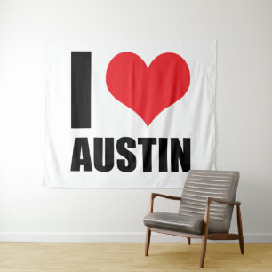 I Liebe Austin Wandteppich