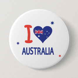 "I LIEBE AUSTRALIA" Australien Tag 26. Januar Button