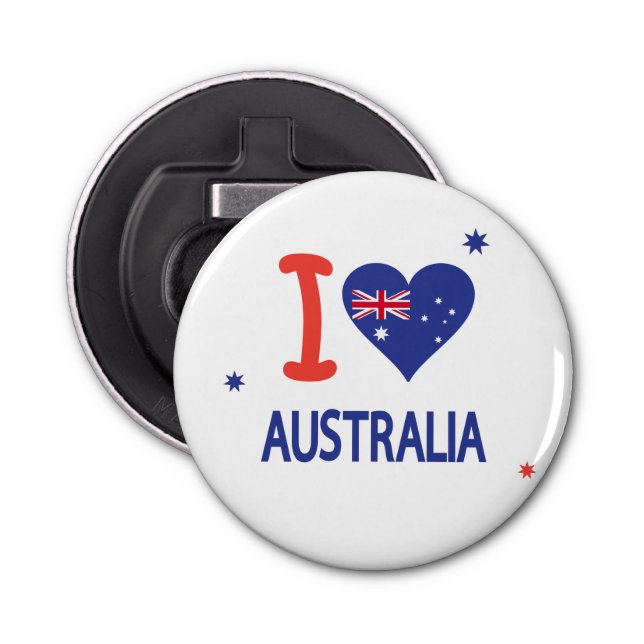 "I LIEBE AUSTRALIA" Australien Tag 26. Januar Flaschenöffner (Vorderseite)