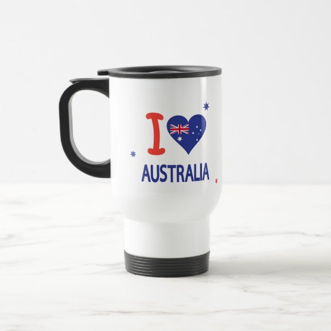 "I LIEBE AUSTRALIA" Australien Tag 26. Januar Reisebecher (Links)