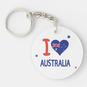 "I LIEBE AUSTRALIA" Australien Tag 26. Januar Schlüsselanhänger