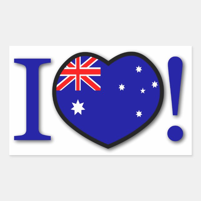 I Liebe Australia Sticker (Vorderseite)