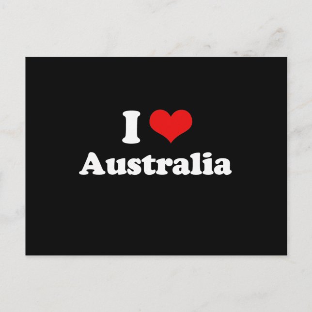 I Liebe Australia Tshirt Postkarte (Vorderseite)