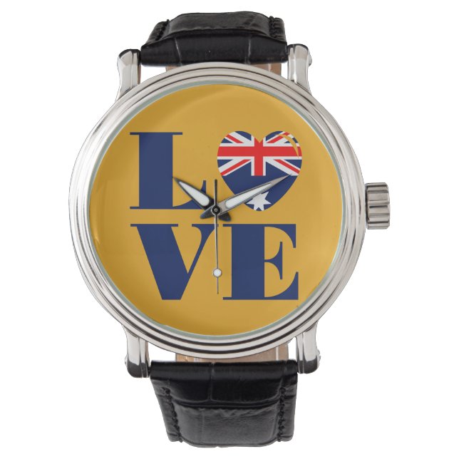 I Liebe Australien Armbanduhr (Vorderseite)