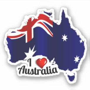 I Liebe Australien Aufkleber