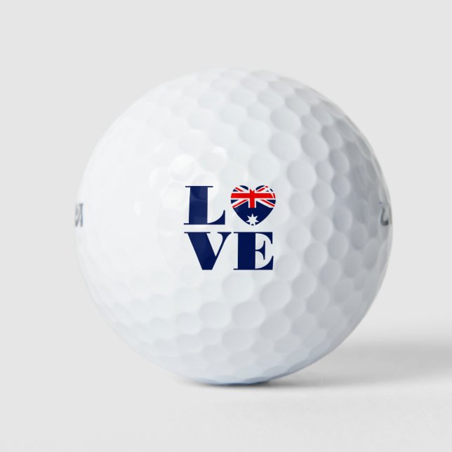 I Liebe Australien Golfball (Vorderseite)