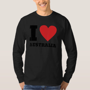 I Liebe Australien Ich höre Australien Familienrei T-Shirt