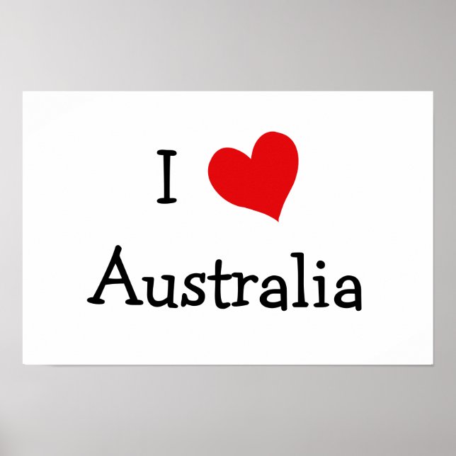 I Liebe Australien Poster (Vorne)