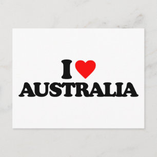 I LIEBE AUSTRALIEN POSTKARTE