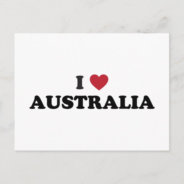 I Liebe Australien Postkarte (Vorderseite)