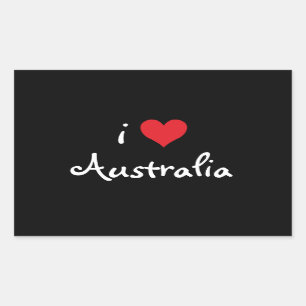 I Liebe Australien Rechteckiger Aufkleber